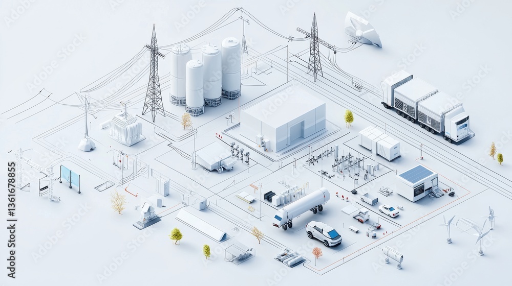 custom made wallpaper toronto digitalInnovative Power Grid and Renewable Energy Infrastructure in a Futuristic Smart City Showcasing Advanced Technology Efficiency and Sustainability for the Future of Energy and Urban Development