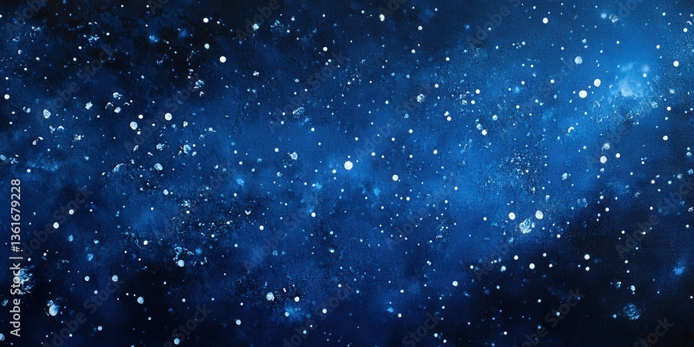 Fototapeta premium Vast, dark blue sky dusted with twinkling white stars. A serene and captivating nightscape