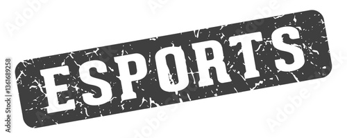 esports rectangular sign. esports stamp
