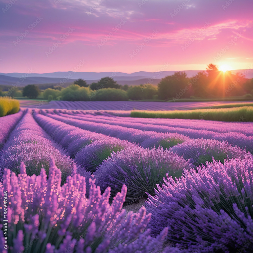 Obraz premium lavender field provence france