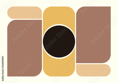 Business data visualization infographic template as vector in mocha mousse color theme. Can be used for progress, diagram, annual report, web design. Business concept.