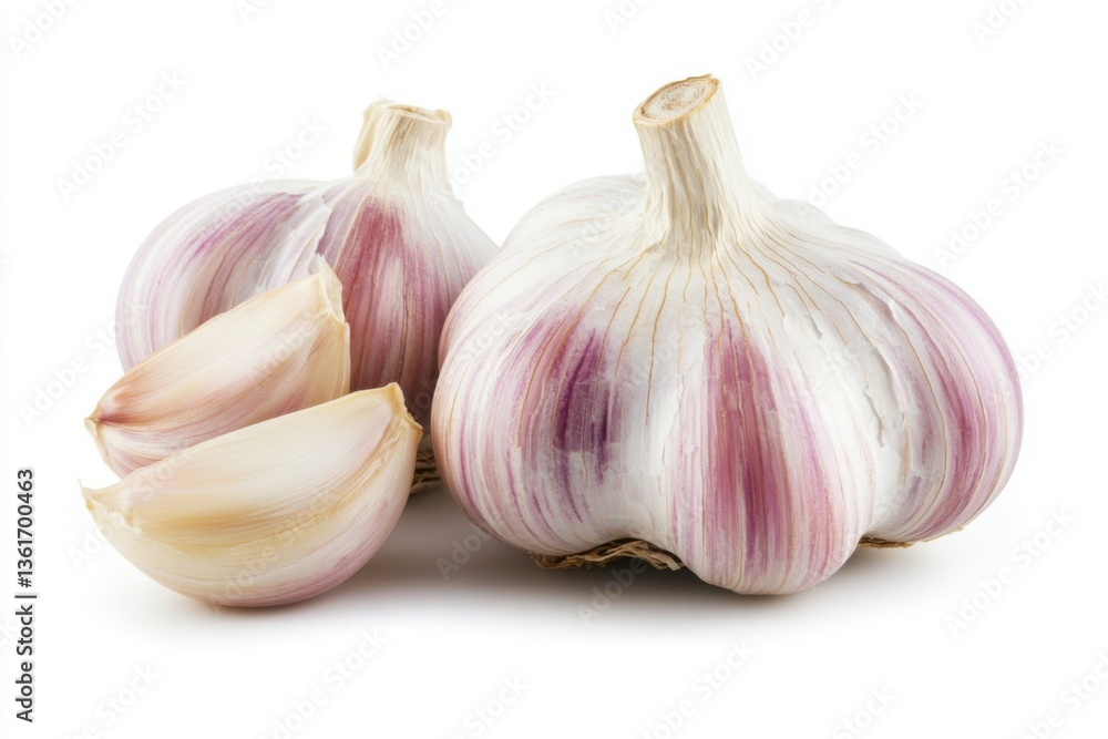 Obraz premium Garlic Isolated on White Background