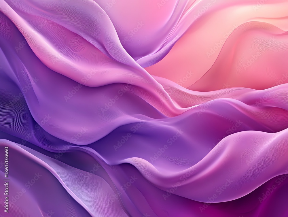 Obraz premium Abstract Flowing Fabric Texture with Soft Pink and Purple Colors