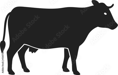 Wallpaper Mural Black Cow Silhouette Clipart – Farm Animal Vector for Design & Logos Torontodigital.ca