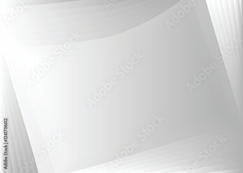 Abstract futuristic white and grey background with wave design luxury flowing lines. Elegant backdrop for poster, website, application, brochure, banner