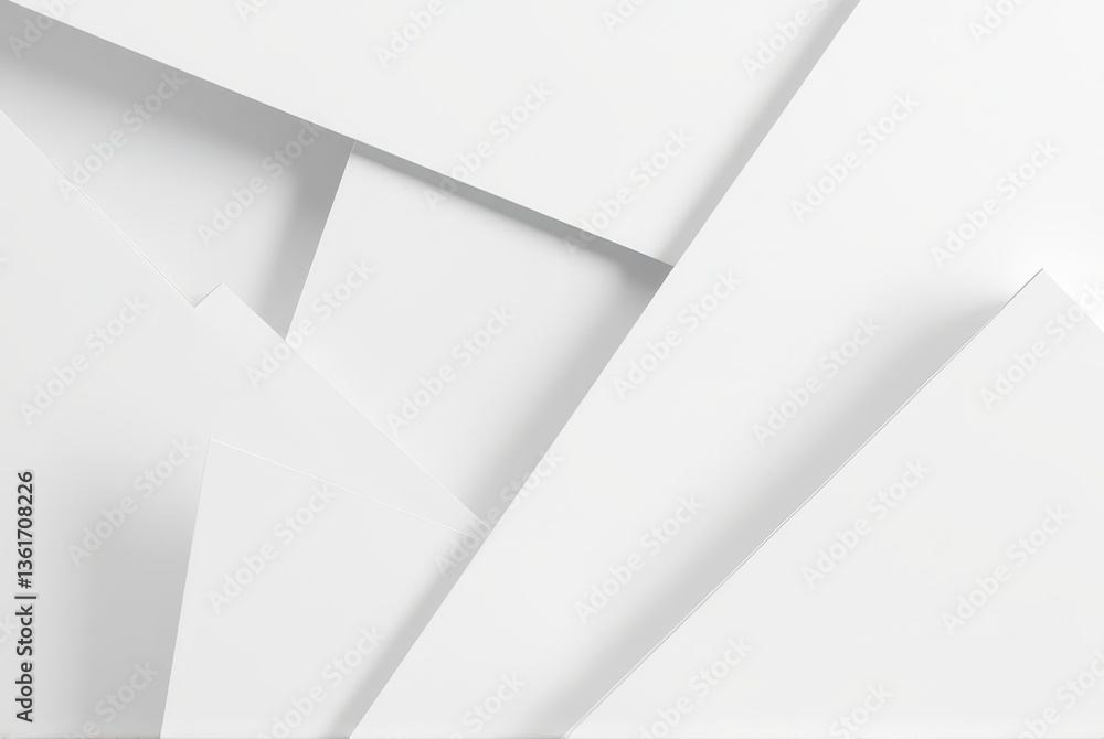 Abstract White Geometric Shapes Background Abstract White Geometric Shapes Background