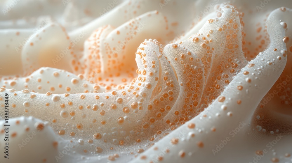 Ethereal ivory sculpture with subtle tangerine droplets, abstract composition Ethereal ivory sculpture with subtle tangerine droplets, abstract composition