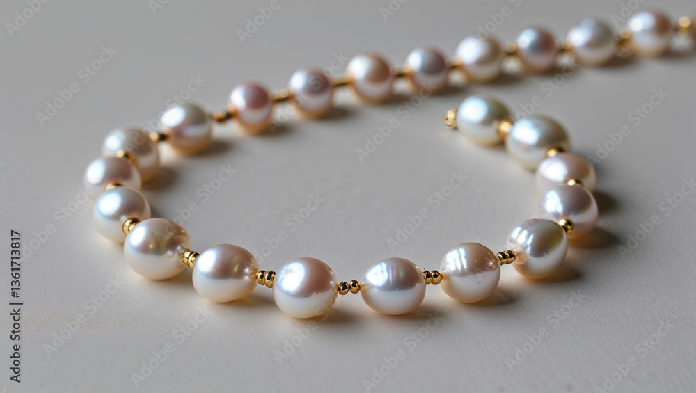 pearl necklace isolated on white background pearl necklace isolated on white background