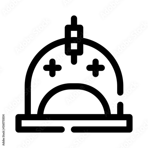 Cupping therapy line icon