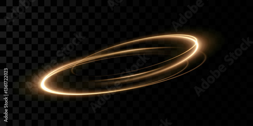 Abstract light speed motion effect.Gold color spiral glow effect.Magic shiny lin