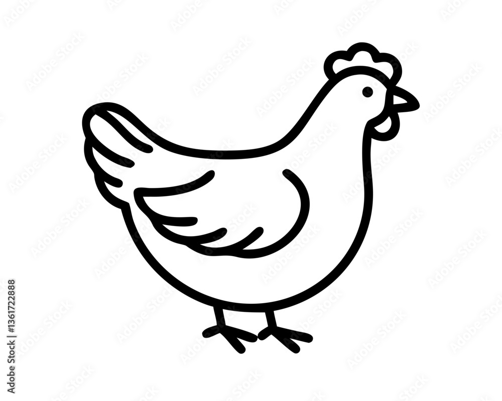 Fototapeta premium vector illustration of a chicken