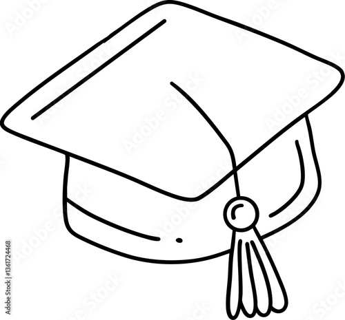 A simple illustration of a graduation cap, commonly associated with academic achievement and ceremonies.