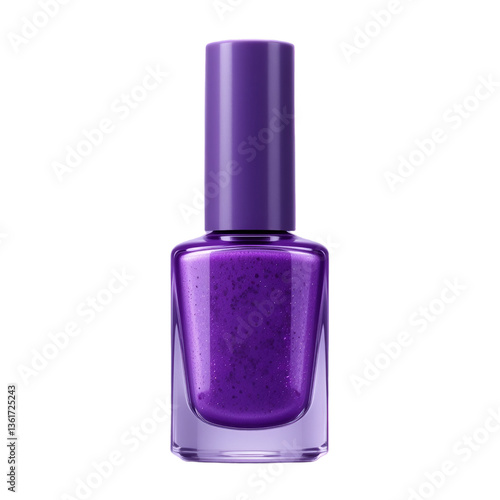 Purple nail polish bottle high resolution transparent background