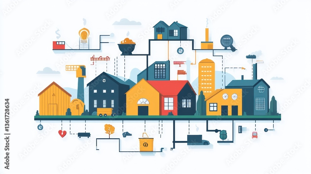 Connected Urban Industrial Complex with Community Services Connected Urban Industrial Complex with Community Services