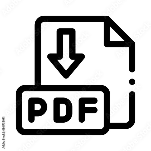 PDF File line icon