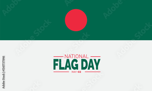 Bangladesh National Flag Day. Holiday concept. perfect for  blue Background Template, placard, Banners, Cards, Posters design template, Classic Social Media Post with text inscription.

