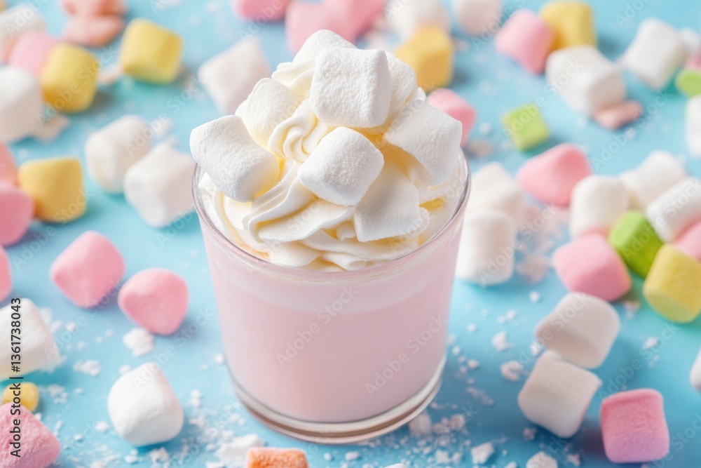 Marshmallow Fluff Spread. Creamy Confectionery Background with Delicious Chewy Candy Marshmallow Fluff Spread. Creamy Confectionery Background with Delicious Chewy Candy