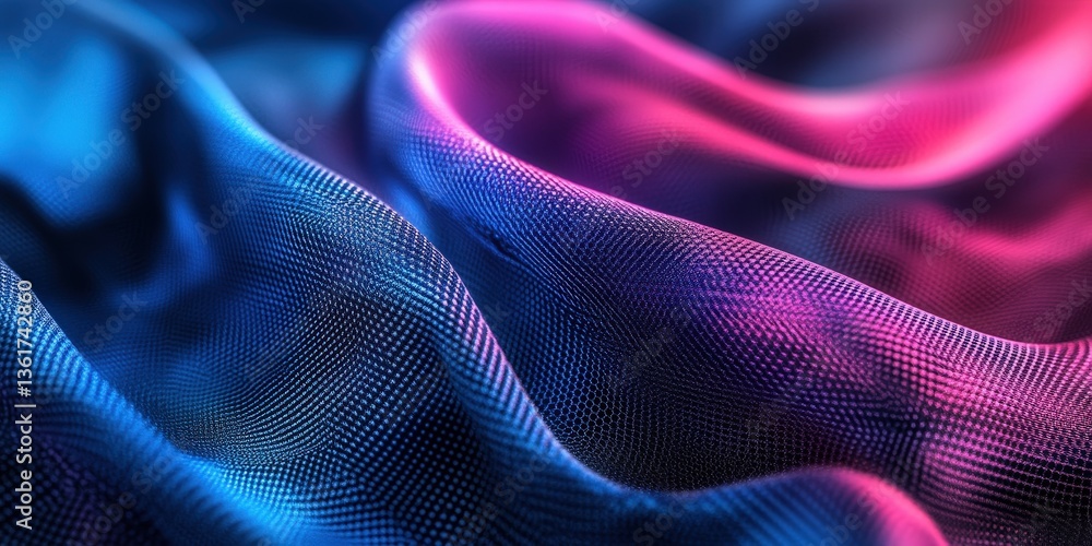 Swirling blue and pink fabric creates a mesmerizing, abstract pattern. Dreamy and vibrant, the flowing colors evoke a sense of movement Swirling blue and pink fabric creates a mesmerizing, abstract pattern. Dreamy and vibrant, the flowing colors evoke a sense of movement