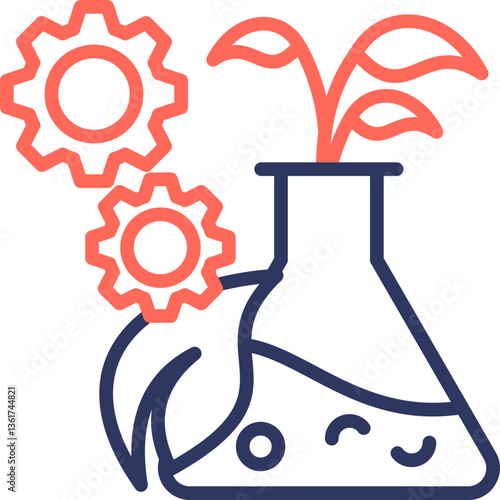 Bioengineering line color icon
