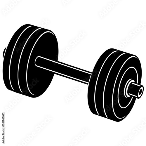 dumbbell isolated on white