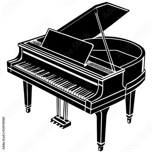piano keys vector illustration