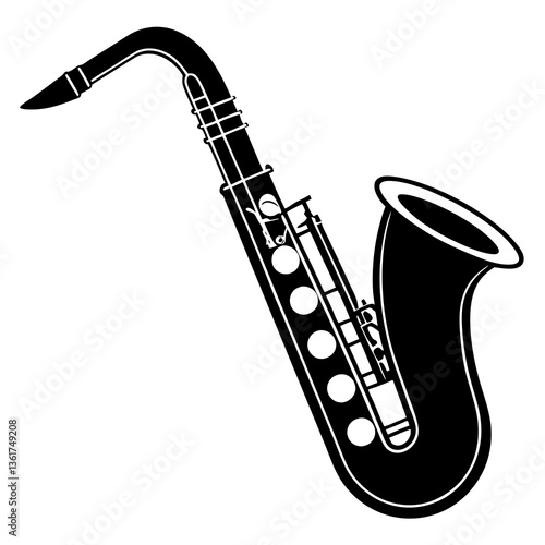 saxophone isolated on white background