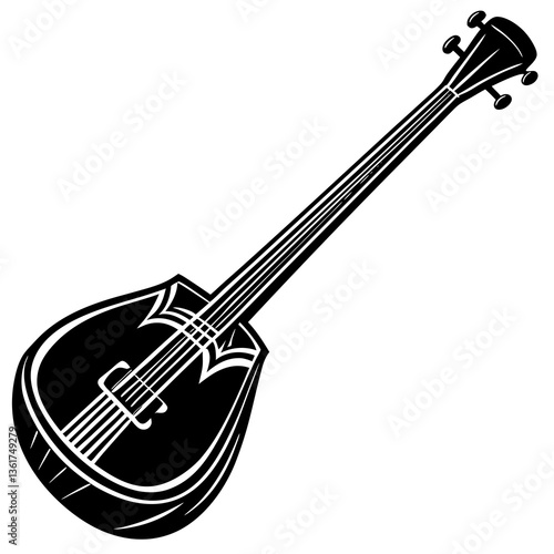 shamisen vector illustration