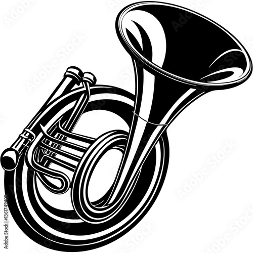vector illustration of a sousaphone