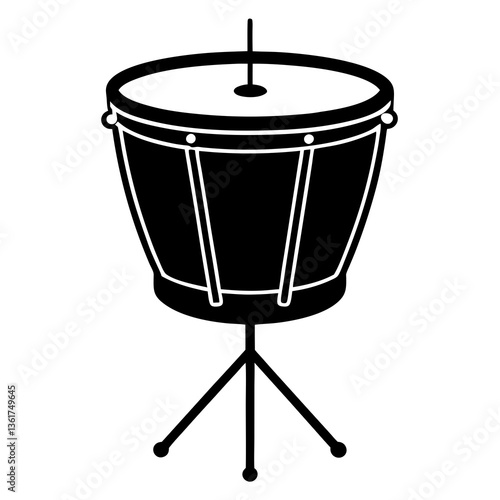 timpani isolated on white
