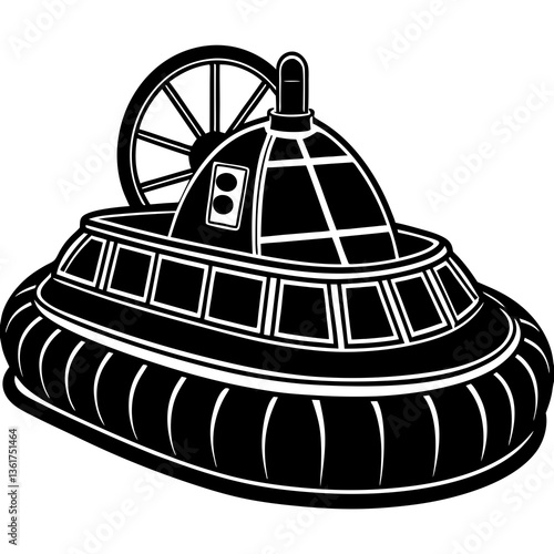 vector illustration of a hovercraft