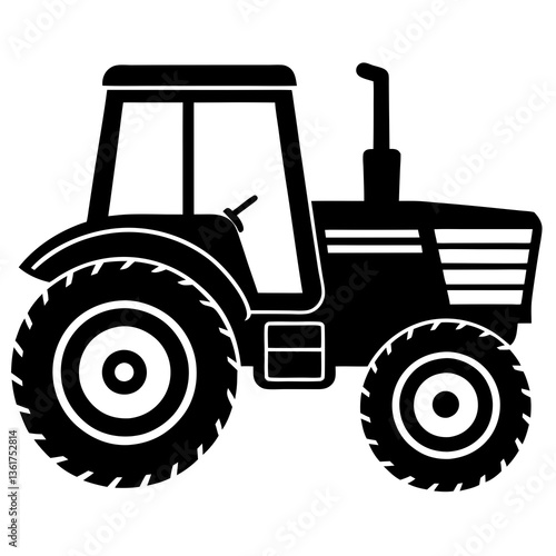 tractor isolated on white