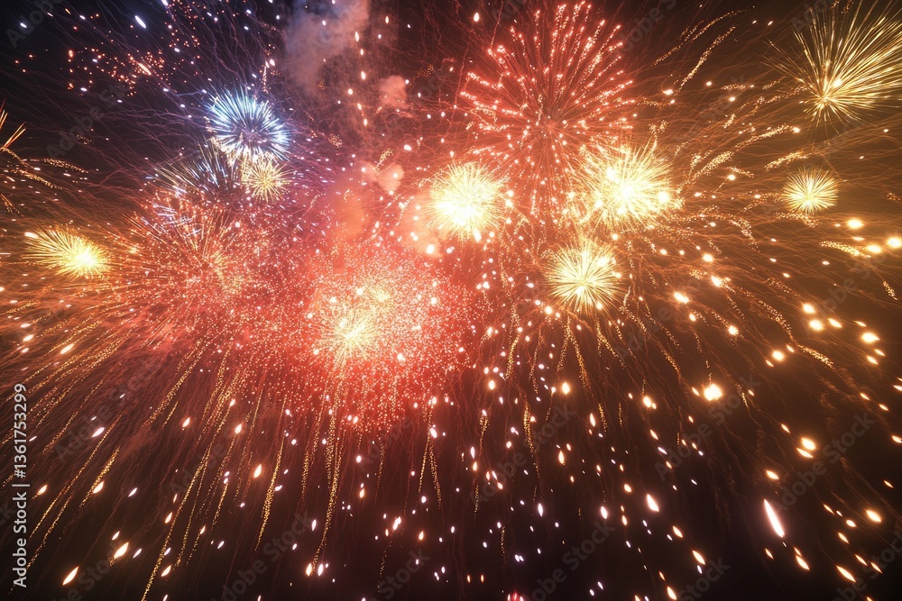 A 3D-rendered Independence Day fireworks show, featuring bold and immersive lighting effects. A 3D-rendered Independence Day fireworks show, featuring bold and immersive lighting effects.