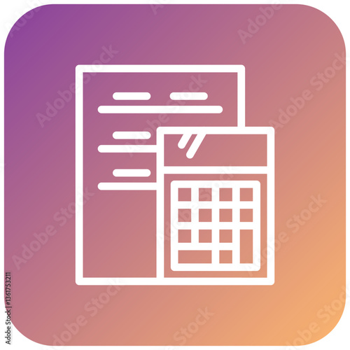 Vector Design Calculating Icon Style