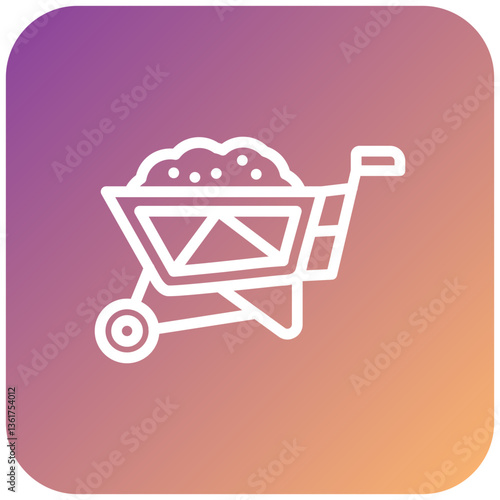 Vector Design Wheelbarrow Icon Style