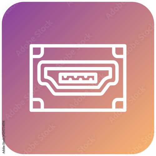 Vector Design Hdmi Port Icon Style