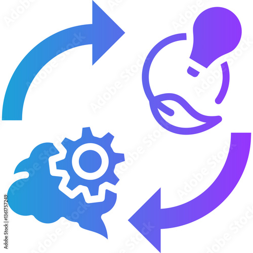 Renewable Solutions glyph gradient icon
