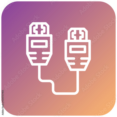 Vector Design Hdmi Cable Icon Style