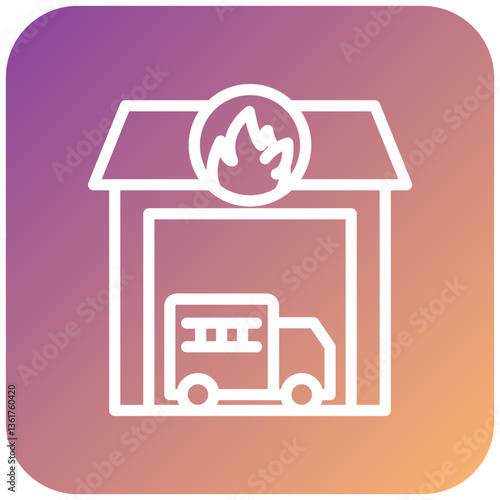 Firefighter Garage Icon Style