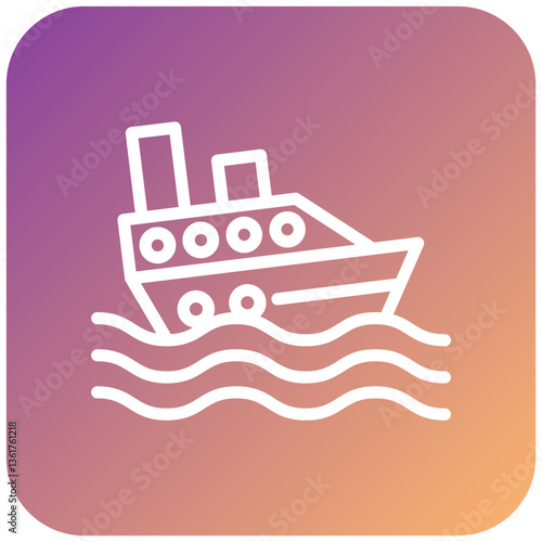 Boat Sink Icon Style