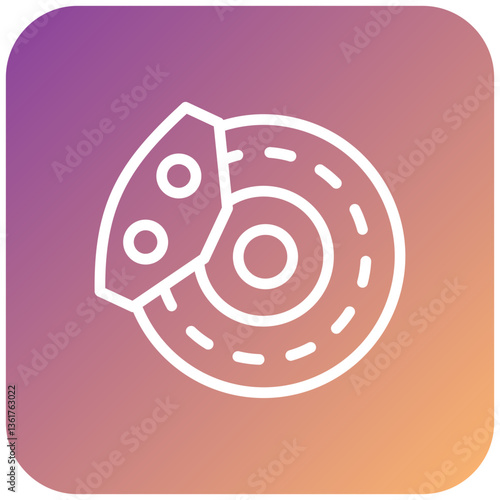 Brake Disc Icon Style