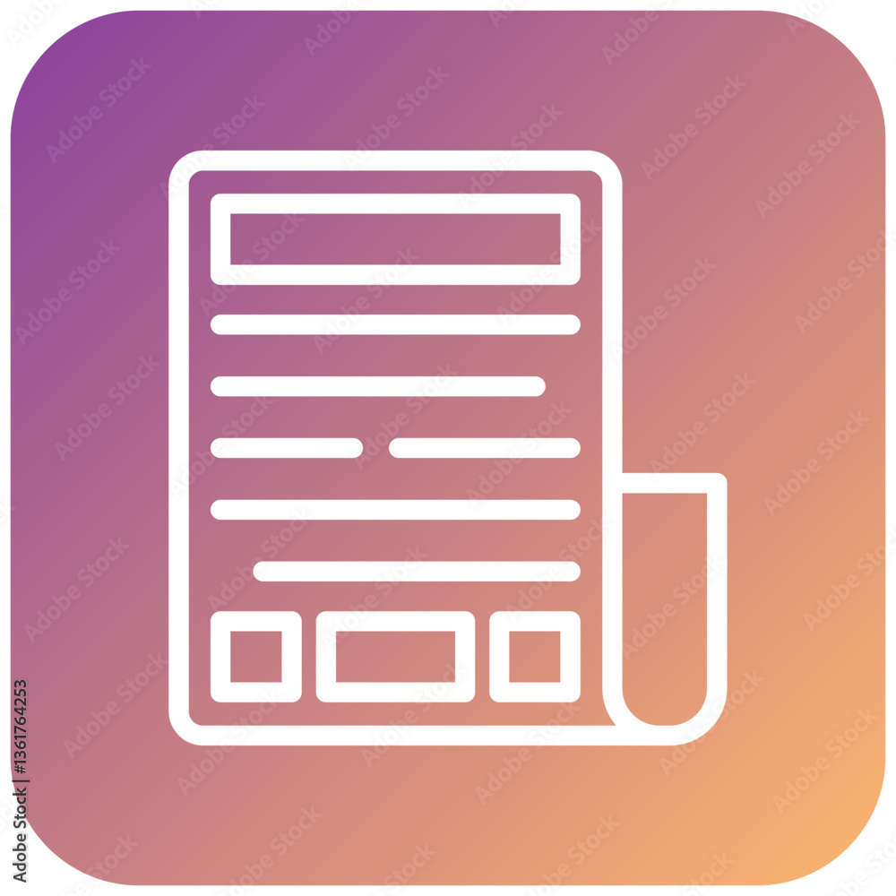 Newspaper Icon Style Newspaper Icon Style