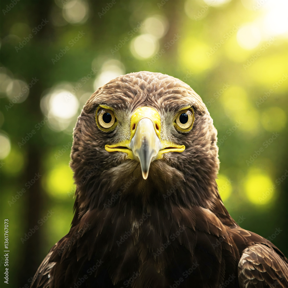 Obraz premium Close-up portrait of a regal golden eagle
