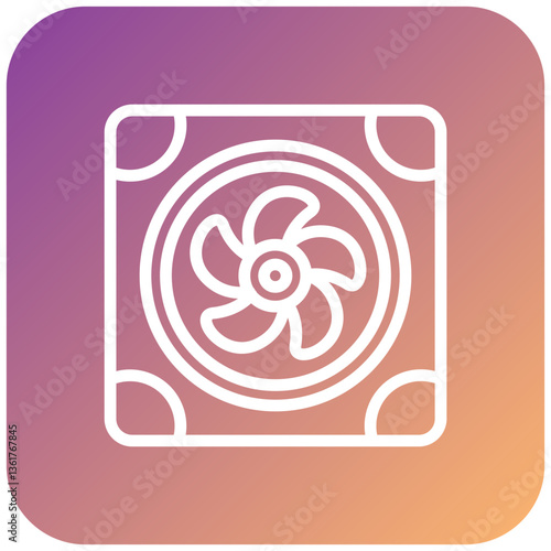 Air Cooler Icon Style