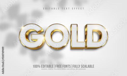 3d gold text effect features luxury typography logo with shiny metal overlay texture, golden glitter and sparkle light set against a royal glossy background for social media business marketing mockup.