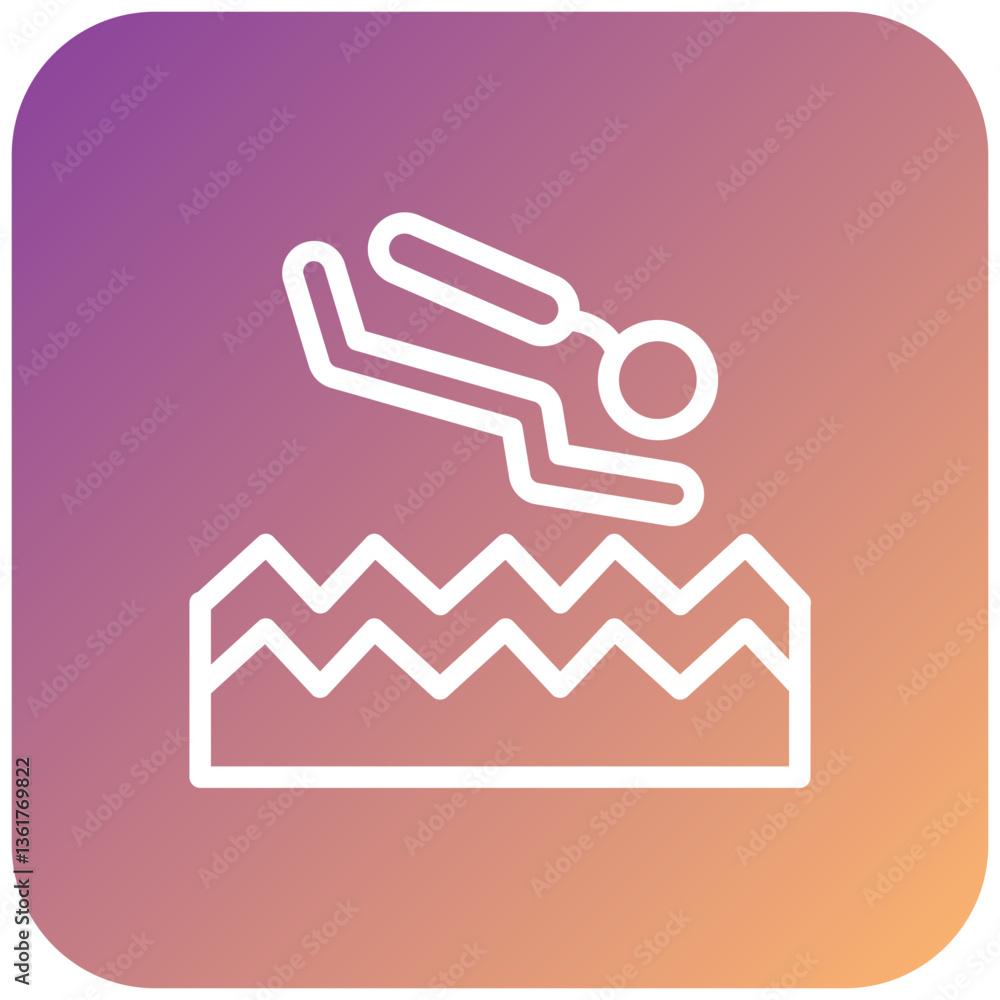 Fototapeta premium Scuba Diving Icon Style