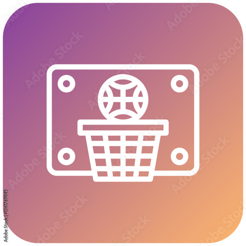 Basketball Hoop Icon Style