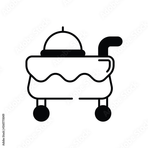 Food Trolly vector icon stock illustration