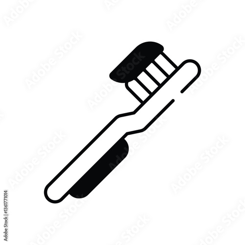Tooth Brush vector icon stock illustration
