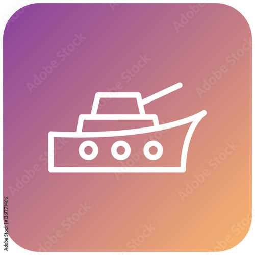 Army Ship Icon Style