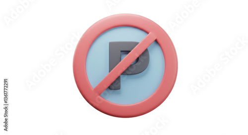 Free Download Isolated No Parking Sign in Red Circle - GFXLoad